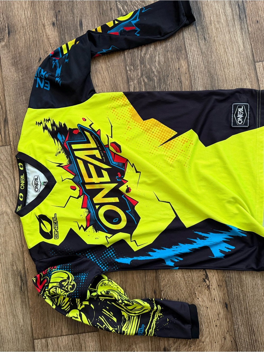 O'Neill Kids' Neon Yellow & Black Long Sleeve Graphic Jersey